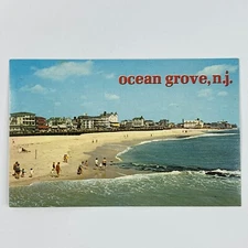 Beachfront Ocean Grove Hotels NJ New Jersey Chrome Postcard