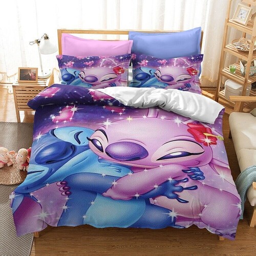 Lilo & Stitch Duvet Cover Quilt Cover Pillowcase Single Double Bedding Set - Bild 6 von 67