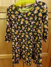 Urban Outfitters Kimchi Blue Floral 3/4 Sleeve Mini Shift Dress Boho Dress M