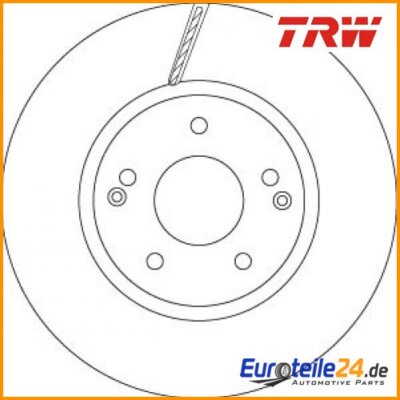 2 pieces brake disc TRW DF6804 for Ssangyong Korando