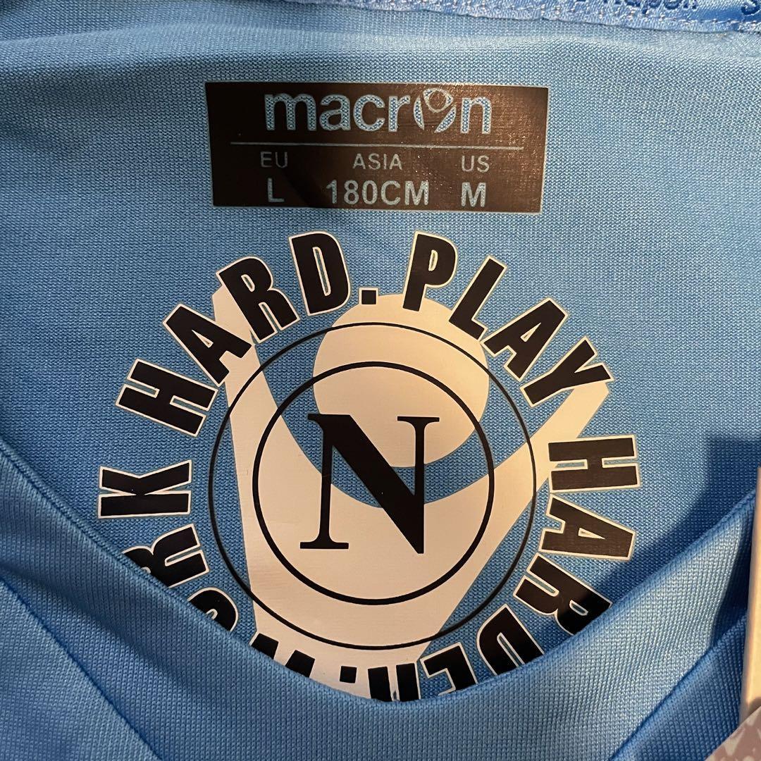 SSCナポリ macron サッカーシャツ Lサイズ Authentic SSC Napoli Macron Soccer Jersey 11/12 US M w/tag