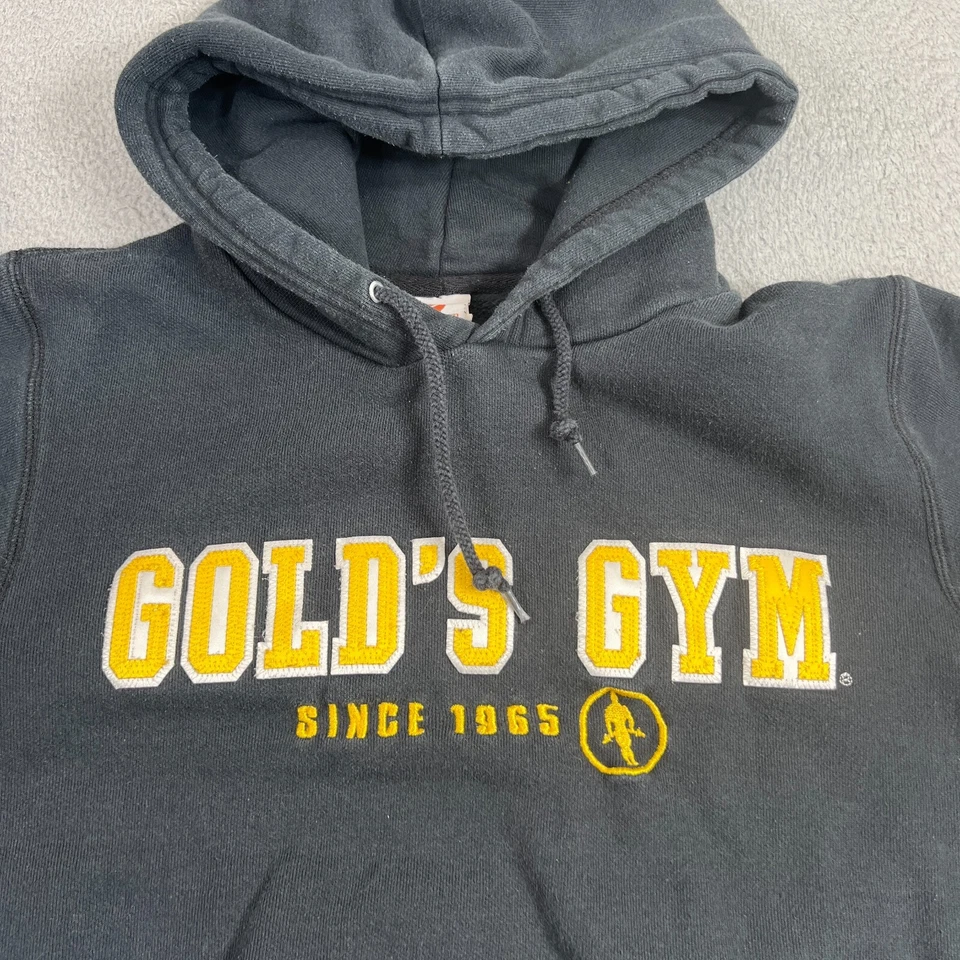 Sudadera con Capucha Vintage Golds Gimnasio Hombres Pequeña Venecia CA Bordada Tren Pesado Sudadera Foto 4 de 4