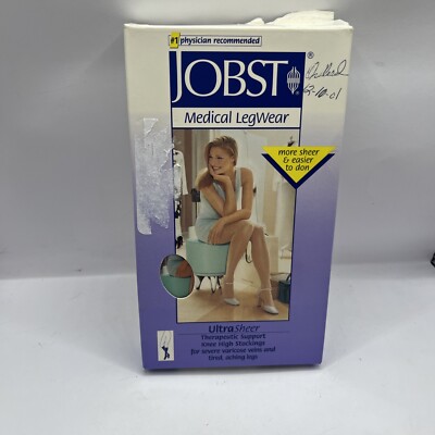 Jobst Ultra Sheer 30-40mmHg Knee High XL Compression Stockings OPEN BOX DAMAGE