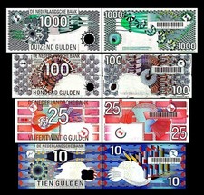2x 10, 25, 100, 1000 Gulden - Issue 1989 - 1997 - Reproduction - 01