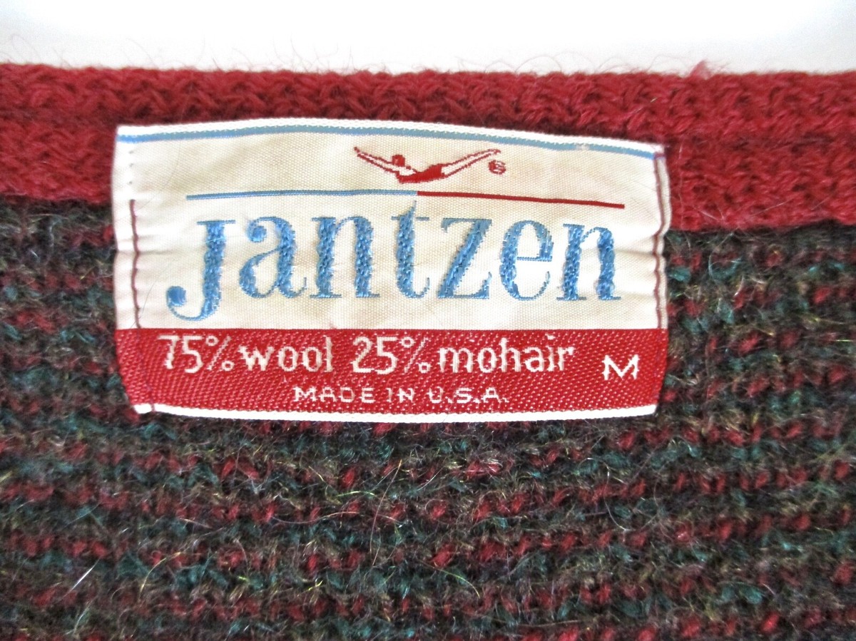 Vtg 50s 60s Jantzen Red Plaid Mohair Cardigan Grunge Cobain Vtg 50s 60s Jantzen Red Plaid Mohair Cardigan Grunge Cobain