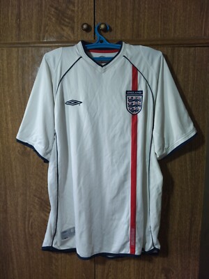 England Team Umbro Football Shirt Home 2001/2002/2003 Soccer