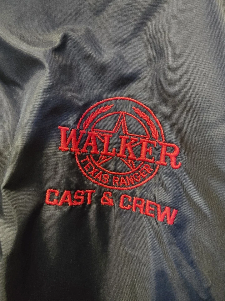 Vtg 90s Walker Texas Ranger Cast & Crew Full Zip Windbreaker Jacket XXL Rawlings - Image 4 of 4