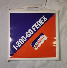 Vintage FEDEX Federal Express 14x14" Promotional Stadium Seat Pad Cushion (#1)