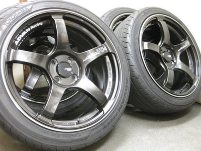 JDM YOKOHAMA ADVAN Racing TC-4 BGR 17'' & 205/45R17 4Book ND series Roa No Tires