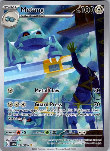Metang Holo Ilustración Raro ME04: Chaos Rising 094/086 Casi Nuevo - Imagen 1 de 2