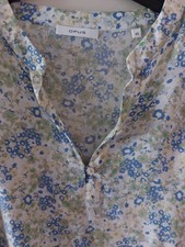 Opus Damen Bluse Tunika 40 blau grün Blumen ...
