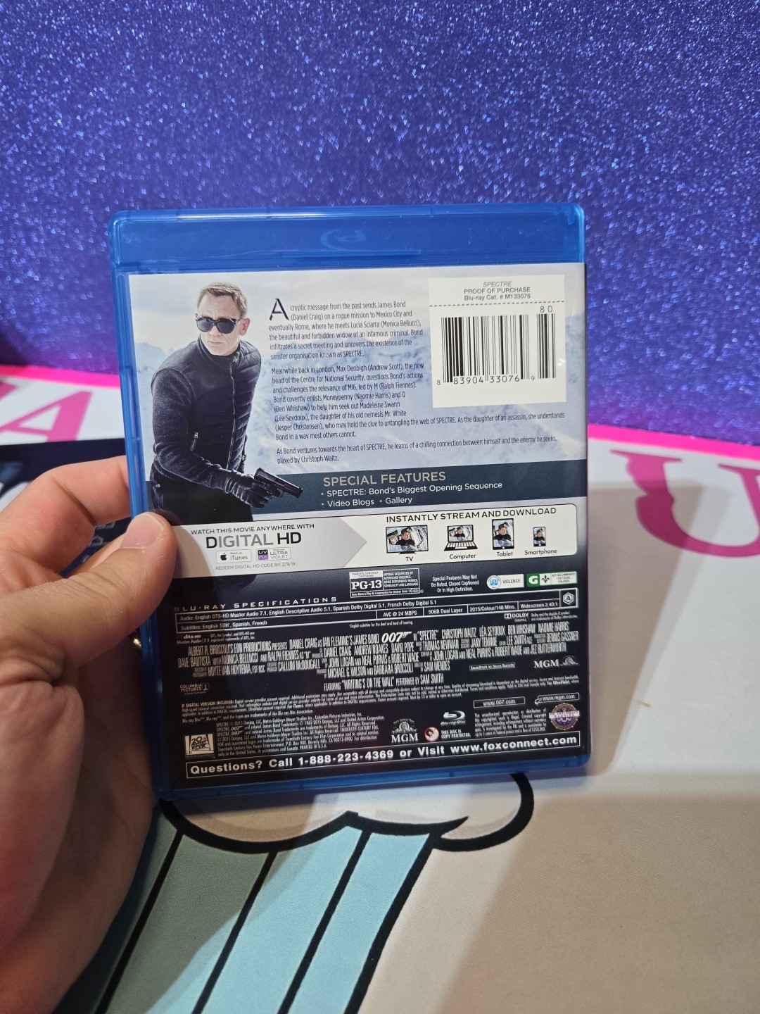 Spectre (Blu-ray, 2015) with Slipcover