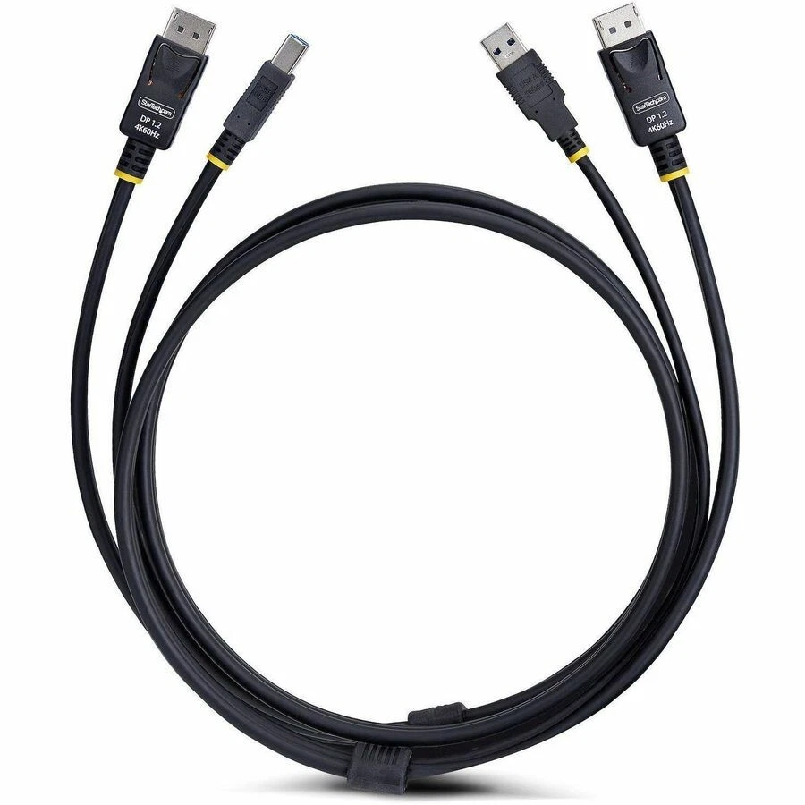 StarTech.com 6ft [1.8m] DisplayPort and USB 5Gbps KVM Cable, 4K 60Hz, - Image 3 of 4