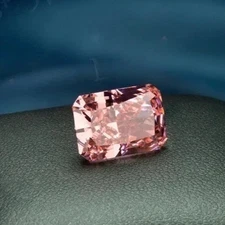 55 Ct GIE Certified Natural Pink Zircon Cambodian Emerald Cut Loose Gemstone