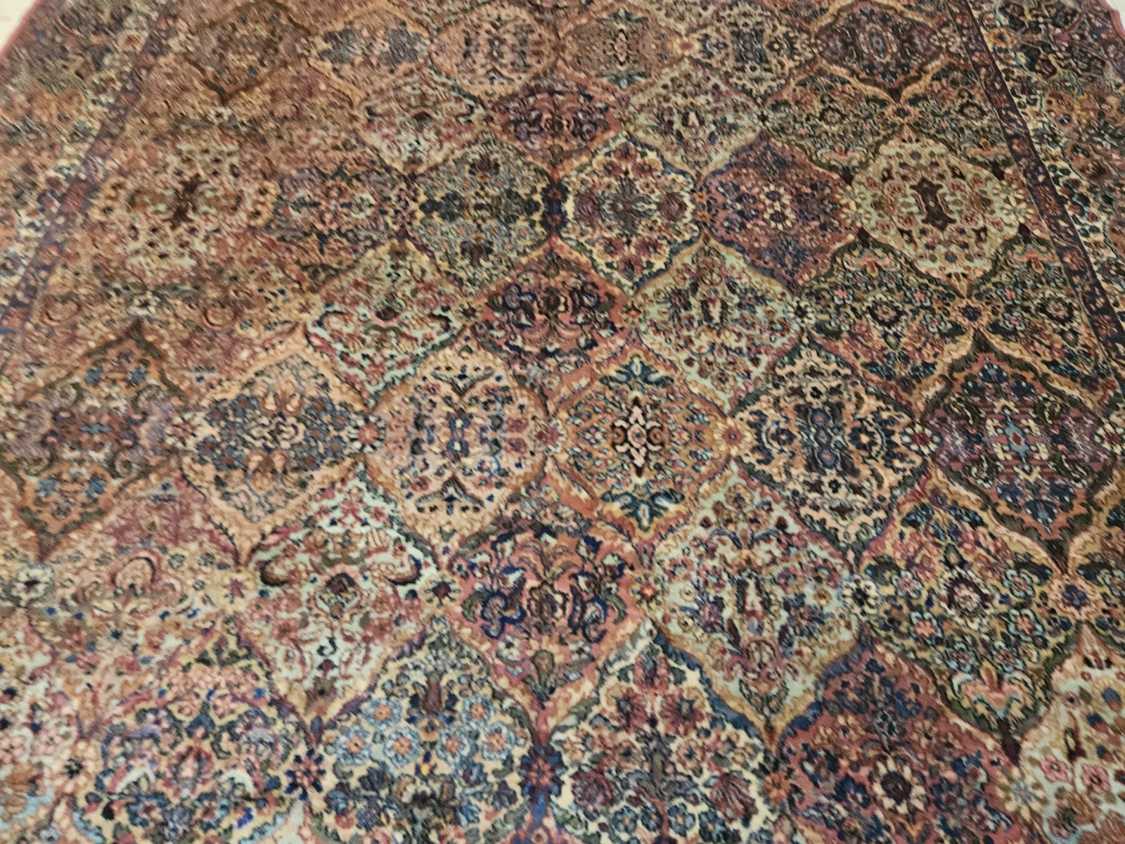 10x16 KARASTAN ANTIQUE MULTICOLOR PANEL KIRMAN 717 PALACE SIZE 100% WOOL RUG VGC