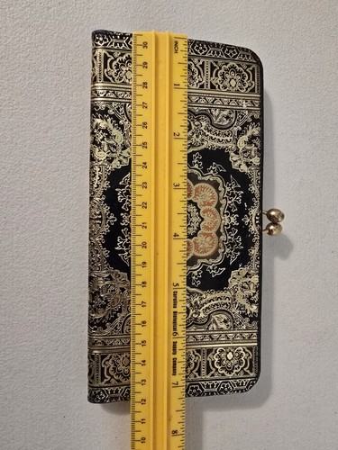 Vintage Wallet Tribal Tapestry Carpet Style Gold/Black Billfold - Picture 5 of 7
