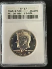 1968 S 50c Proof Kennedy Half Dollar ANACS PR 67 DDO FS-101, FS-014, Old Holder