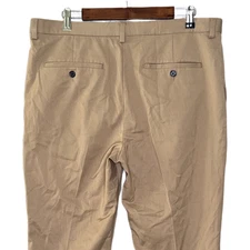 H & M mens striaght dress pants size 36 x 29 solid beige flat front