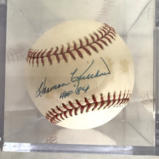 Harmon Killebrew HOF 84 Autographed Baseball in cube