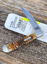 CASE XX *b 2025 BURNT AMBER TESTED XX DOGBONE SHIELD CS COPPERLOCK KNIFE KNIVES