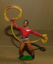 COMANSI FARWEST COWBOY INDIEN . ANCIEN PETIT SOLDAT 72mm . 1 COWBOY AU LASSO