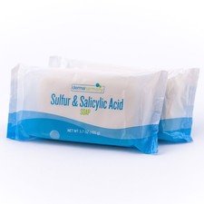 Bar Soap 10 Sulfur 3 Salicylic Acid 3.7 oz Pack of 2 DermaHarmony Bars