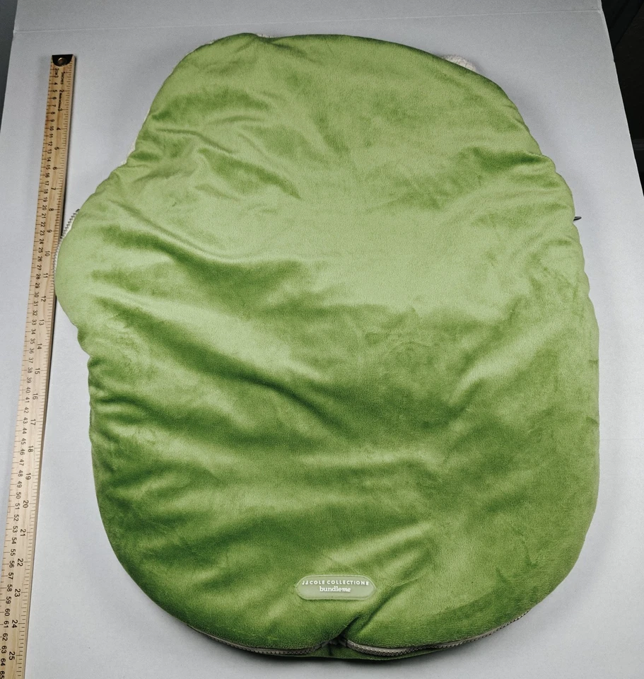JJ Cole Bundle Me-Green Velour Sherpa Lined Infant/ Baby Up To 21 Lbs Or 1 Year - Image 2 of 4