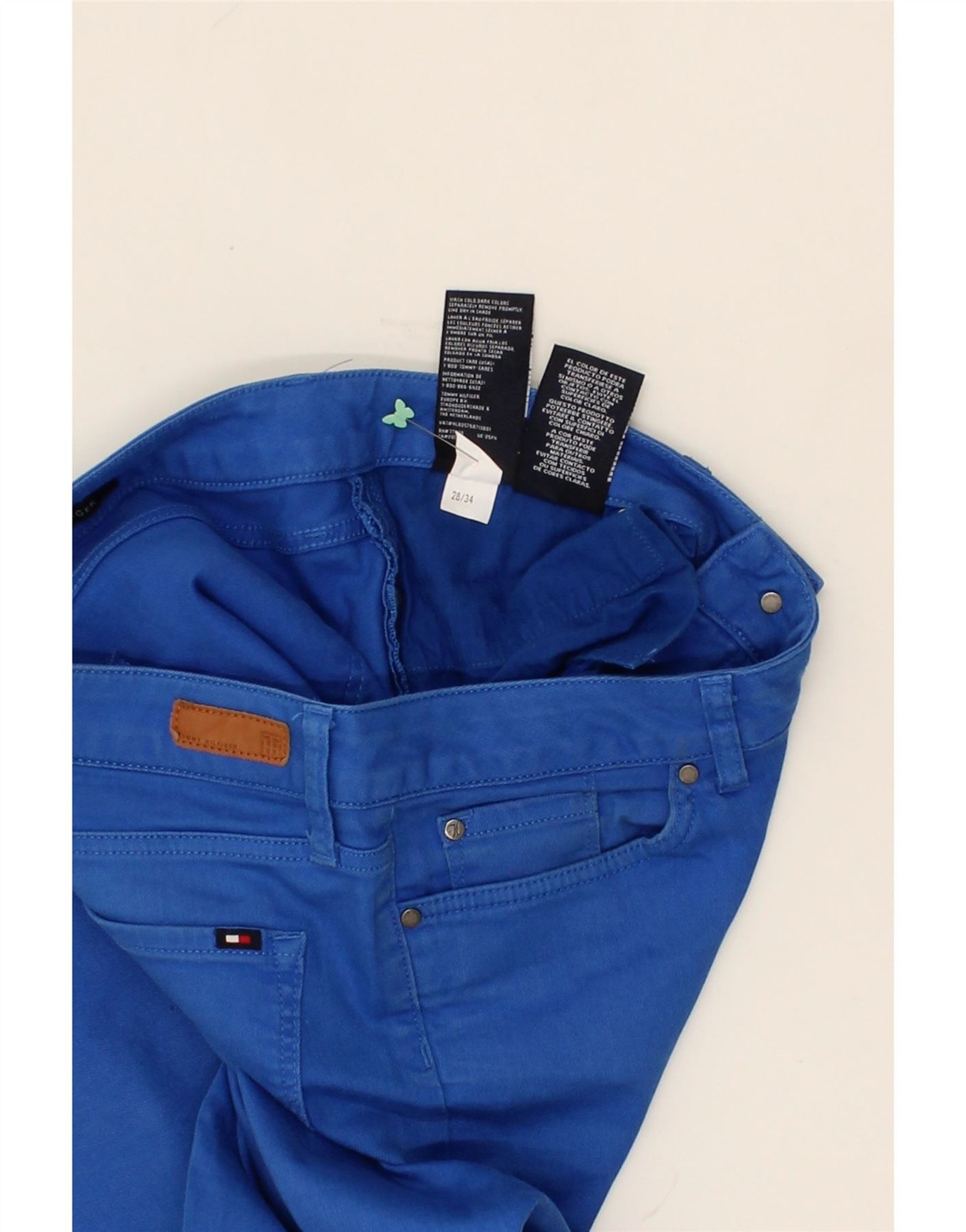TOMMY HILFIGER Womens Skinny Jeans W32 L34 Blue Cotton CC66 thumbnail 3