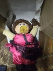 Vintage 1985 Cabbage Patch Kids Doll Blue Signature Pacifier Mouth Brown Hair