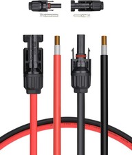 50 Feet 10AWG Solar Extension Cable with Female and Male Connector with Extra...