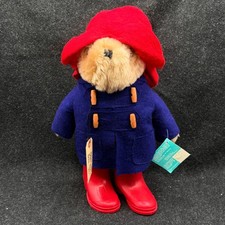 Vtg 1975 Eden Toys Paddington Bear Darkest Peru 13  Plush Coat Hat  Rain Boots