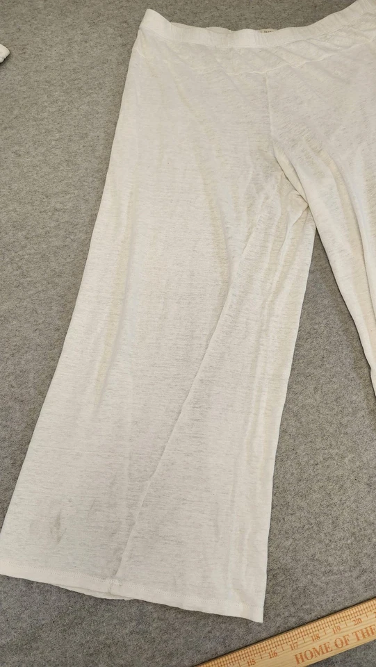 Conjunto de pijama Eileen Fisher roupa de dormir granada colina sem etiquetas Linho orgânico buraco de marfim - Imagem 2 de 4