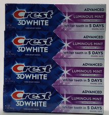 Crest 3D White Advanced Luminous Mint Toothpaste 3.7oz 4-Pack