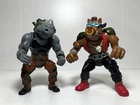 Vintage 1988 TMNT Bebop & Rocksteady Teenage Mutant Ninja Turtles Lot Playmates