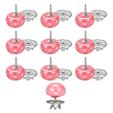 10pcs Pink No Sew Pearl Buttons 12mm Cover Up Pins Craft Button