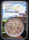 2021 American Silver Eagle Heraldic T-1 $1 1oz NGC MS70