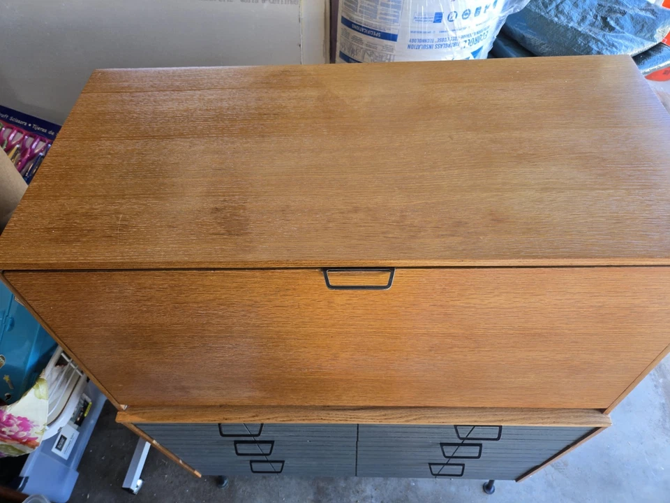 Vintage Mid-Century Modern Mengel Drop Front Secretary Desk by Raymond Loewy - Image 3 of 4