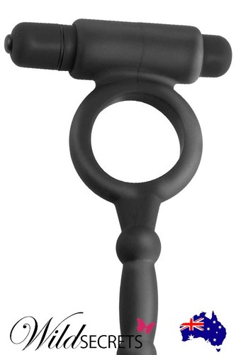 NEW Pipedream Vibrating 4 inch Butt Plug With Penis Ring, Sex Toy, Wild Secrets - Picture 2 of 3