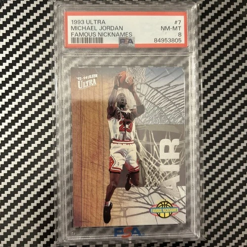 1993-94 Fleer Ultra Famous Nicknames Michael Jordan #7 AIR PSA 8
