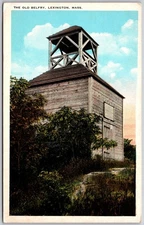 Vintage Old Belfry Lexington Massachusetts Tichnor Linen Postcard