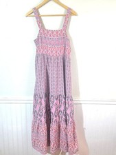 Knox Rose Tiered Maxi Dress Womens S Pink Floral Cottagecore Boho Sleeveless