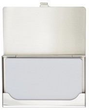 Vogue Stainless Steel Aluminum Business ID Name Credit Card Holder Case Bevel