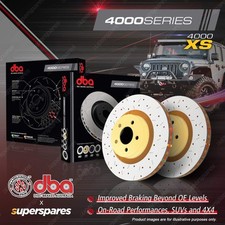 DBA Rear 4000 Drilled Brake Rotors for Chrysler 300C Dodge Charger 6.1 6.4 SRT8