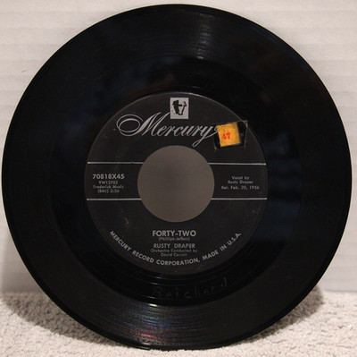 Rusty Draper 45 RPM Held for Questioning / Forty-Two Mercury Records 1956