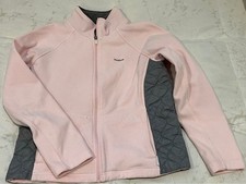REEBOK - Pink Fleece Jacket w Gray Side Panels - Women's Small