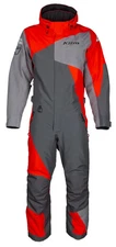 New Klim Men's Railslide One-Piece Monosuit - Asphalt-High Risk Red - 4036-000