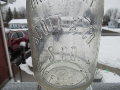 TREQ Milk Bottle Scott & Co Company Dairy Farm Buffalo NY ERIE COUNTY Very Old