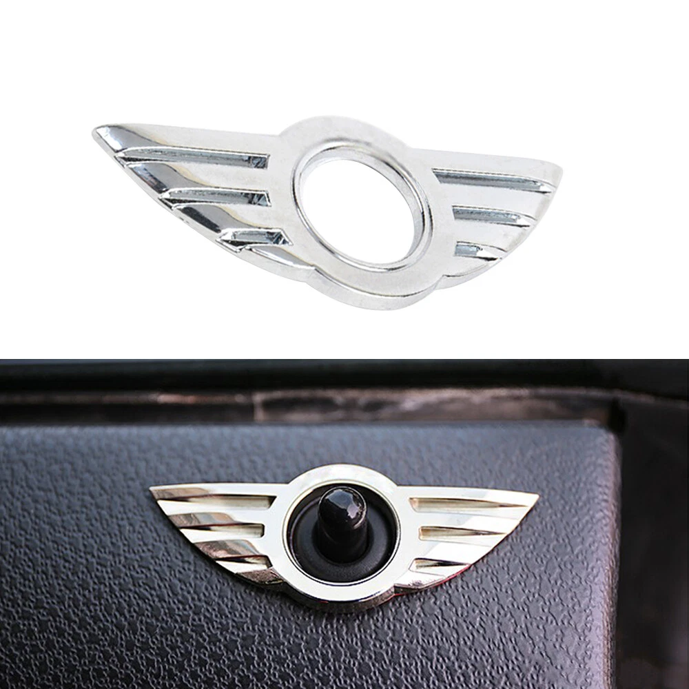 2x Car Accessories Door Pin Lock Wing Emblem Badge Stickers For Mini Cooper