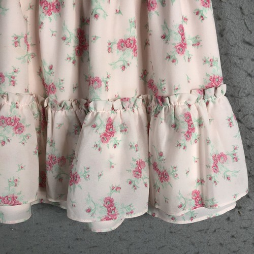 Janie and Jack Skirt Girls 8 Pink Floral Rose Ruffles Feminine Cottagecore - Picture 16 of 16