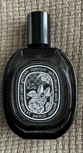 DIPTYQUE EAU ROSE LIMITED EDITION EMPTY BOTTLE BLACK GLASS